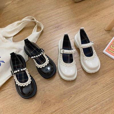 Black Mary Jane Shoes Women Flats Heel Japanese Style Lolita Shoes Cute Round Toe Big Head Harajuku Shoes