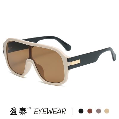 [COD] Cross-border new one-piece large-frame sunglasses European and Internet celebrities with the same style of square-frame Street photography wide-leg