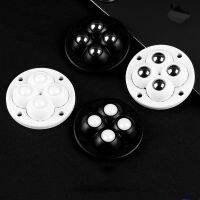 ☽▧ 4Pcs Mute Self Adhesive Type Ball Universal Wheel 4 Beads Furniture Casters Wheels Stainless Steel Wheel 360° Rotation Home