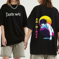 Japan Anime Vaporwave Death Note Shirt Soft Cotton L Lawliet Tees Crew Neck Printed Mystery Manga Tshirt Gildan Spot