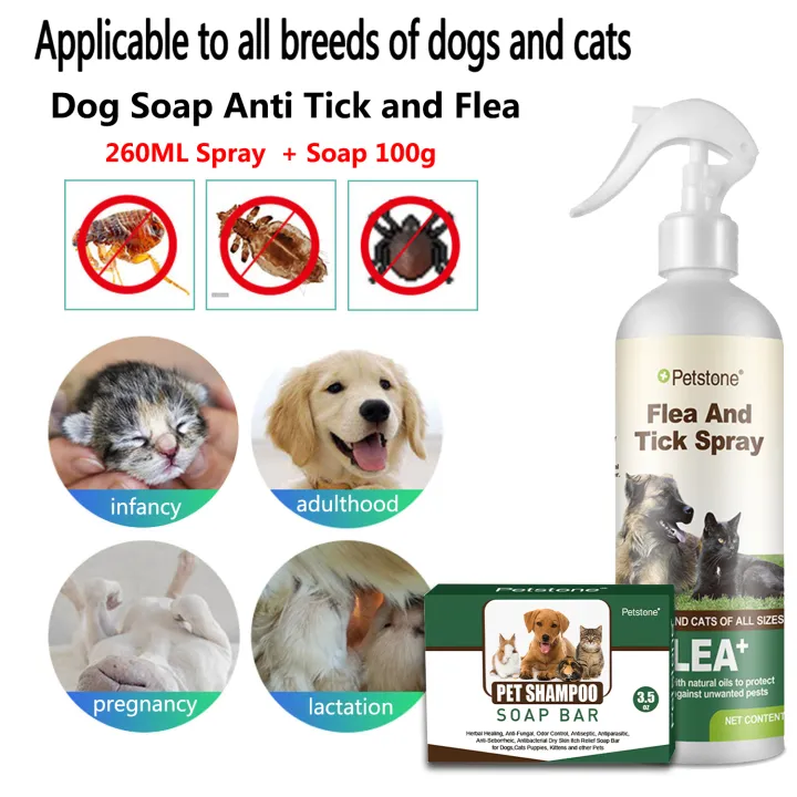 260ML Dog Soap Anti Tick and Flea Portable Flea and Tick Spray with ...