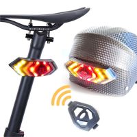 ✵☎ ZK30 Bike Lights Turn Signal Warning Led Lights Rear USB Rechargeable Helmet Bicycle Tail Lights Wireless Remote/Gravity Control