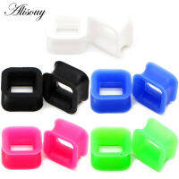 Alisouy ปลั๊กซิลิกอนเซเลส2ยูนิตทรงสี่เหลี่ยมปลั๊กขยาย Terowong Tolok Stretcher Earlets Menindik Subang