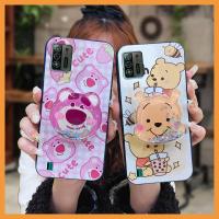 TPU foothold Phone Case For ZTE Blade A52 Lite New Arrival cartoon armor case Dirt-resistant drift sand Cute Silicone