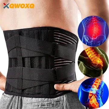 Adjustable Back Lumbar Support Belt With 6 Bone Waist Orthopedic Corset Men  Spine Decompression Waist Trainer Back Pain Relief