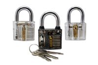 Professional Practice Padlocks Metal Cutaway Lock Transparent Padlock Disc Detainer Lock for Locksmith Skill training