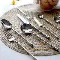 Bright Silver 1810สแตนเลสสตีลหรูหราช้อนส้อมอาหารเย็นบนโต๊ะอาหารมีดช้อนส้อมตะเกียบ Flatware ชุดเครื่องล้างจาน Safe