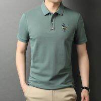 BeCoolMan-polo-แขนสั้นผู้ชายเสื้อโปโลธุรกิจสบาย ๆงานปักละเอียดระดับไฮเอนด์ผ้าใส่สบายราคาถูกมีห้าสีให้เลือก