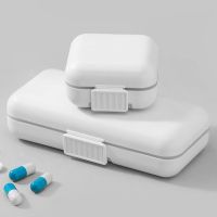 The new MUJI medicine box portable small mini medicine small box sealed box morning afternoon and evening portable small medicine box portable packaging