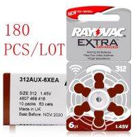 PCMS 180 ชิ้น Rayovac อัลตร้าสังกะสีเครื่องช่วยฟังแบตเตอรี่ A312 312A ZA312 312 PR41 เครื่องช่วยฟังแบตเตอรี่ A312 สำหรับเครื่องช่วยฟัง