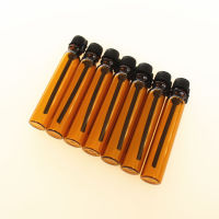 100pcslot 1ML 2ML Amber glass perfume bottle empty tube glass bottle 1cc 2cc sample test bottle vials with dropper brown bottle