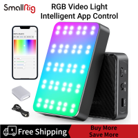 SmallRig แฟลชวิดีโอขนาดเล็ก RGB LED แบบพกพาบนกล้องแฟลชวิดีโอควบคุมแอพพลิเคชั่นอัจฉริยะแผงไฟแบตเตอรี่ในตัว4000MAh กรงแบตเตอรี่ ≥ 95 2500-8500K สำหรับ Vlogging/ถ่ายภาพ/การประชุม3290การดูดด้วยแม่เหล็ก