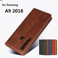 เคสหนังพรีเมี่ยมสำหรับ Samsung Galaxy A9 2018ขนาด6.3นิ้วฝาครอบดูดซับแม่เหล็กเคสแบบฝาพับสำหรับ Galaxy A9 A920F A9s 2018 SiChuanZhiChengMao