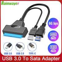 [ดีที่สุด A] ขั้วต่อสายไฟคอมพิวเตอร์สำหรับ USB3.0อะแดปเตอร์ซาต้า USB สายอะแดปเตอร์ Sata 3 22ความเร็วสูงถึง6 Gbps รองรับ2.5นิ้ว SSD HDD ฮาร์ดไดรฟ์ ✩