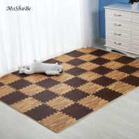 Wooden Puzzle Mat Foam 30*30*1cm Baby Play Mat Splicing Bedroom Soft Floor Interlocking Kids Rug Living Room Gym Crawling Car