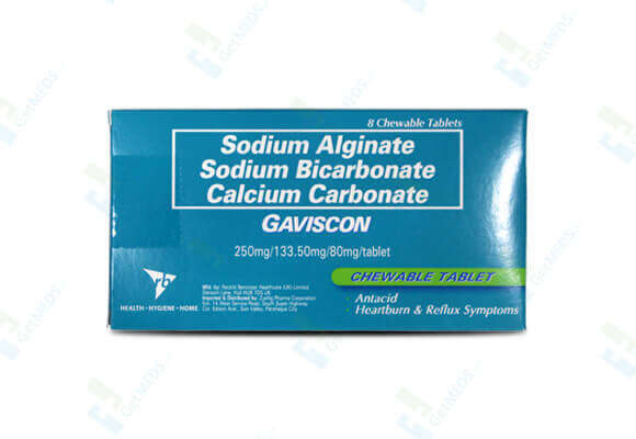 Gaviscon Sodium Alginate Sodium Bicarbonate Calcium Carbonate 8 Tablet Lazada Ph 8922