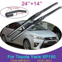 รถยนต์ Toyota Yaris XP150 2013 2014 2015 ~ 2022ไร้กรอบทนทาน Wiper Karet หิมะขูดอุปกรณ์เสริมรถยนต์ที่ปัดน้ำฝนกระจกหน้าด้านหน้า