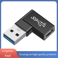 [ยอดเยี่ยม] ขายดี USB อะแดปเตอร์ OTG ชนิด C 3.1ตัวเมียเป็น USB 3.0ตัวผู้แปลง10Gbps ชนิด C เป็น USB ทำมุมได้3.0 90องศาสำหรับขั้วต่อ OTG USB C