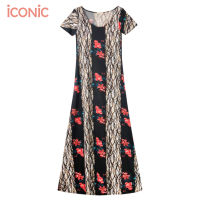 iCONiC BLACK ROSE MAXI DRESS #5801 ชุดเดรสยาว ผ้ายืด สีดำ กุหลาบ อก30-34" เอว29"-34" สะโพก38-42" ยาว57" แขนยาว6" เดรสชายทะเล เดนสออกงาน เดรสแฟชั่น เดรสไฮโซ