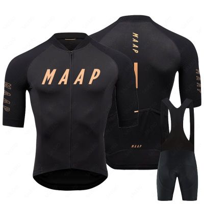 2023 Summer MAAP Cycling Jersey Set Mens Bicycle Short Sleeve Breathable MTB Bike Clothing Maillot Ropa Ciclismo Uniform Suit