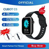 Cubot C5 5ATM กันน้ํา SmartWatch อัตราการเต้นของหัวใจแคลอรี่หน้าจอ Touch Fitness Tracker Sport Smart Watch สําหรับผู้ชายผู้หญิง Android IOS