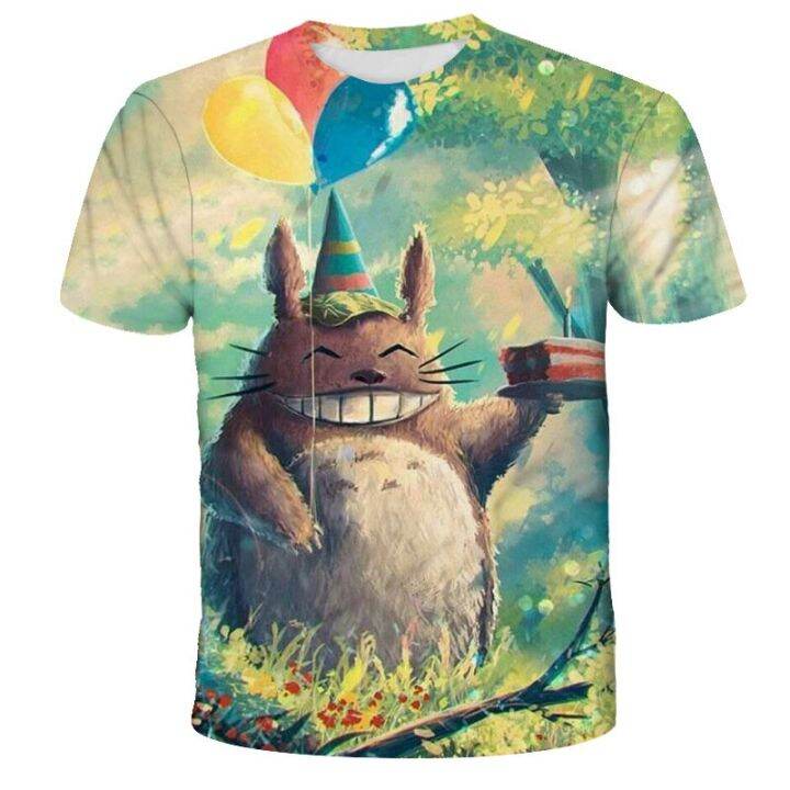 ใหม่ตลกฤดูร้อนคลาสสิก-totoro-การ์ตูน-3d-พิมพ์เสื้อยืดผู้ชายน่ารักสบายๆ-kawaii-การ์ตูนเด็ก-harajuku-t-เสื้อแขนสั้น