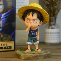 OnePiece ฟิกเกอร์อะนิเมะ Monkey D Luffy Childhood Q Version Model หนึ่งชิ้น ฟิกเกอร์อนิเมะ OPP Bag