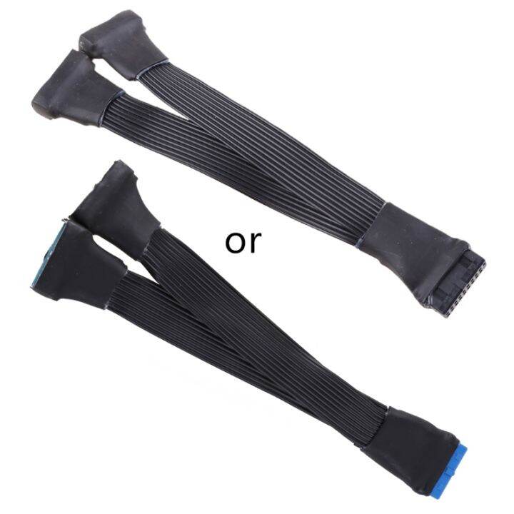 Motherboard USB 3.0 19PIN Header 1 to 2 Extension Splitter Cable12cm