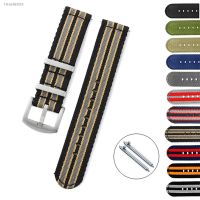 ✉▩◆ 20mm 22mm Nylon Watch Strap Premium Smooth Soft Nylon Sport Replacement Band Quick Release Universal Canvas Bracelet Watchband