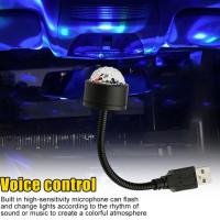 LED Car Roof Star Night Light Projector Atmosphere Starry Sky Ambient Lamp Lamp Light Lamp Decorative Interior Ball USB Magic D8M0