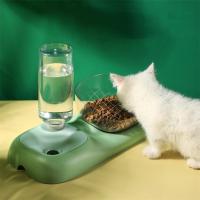 Brookv Huttb Cat Bowls Food Feed Water Dispenser Pet Bowl with Splash-proof Water 3 In 1 Cats Feeder Feeding Bowl Kitten Supplies