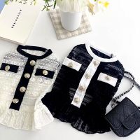 Summer Dog Clothes Thin Section Mesh Small Fragrant Wind Pet Skirt Cat Puppy Poodle Bichon  Breathable Small Dog Dress Dresses