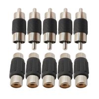 10Pcs Straight RCA Male to Male/Female to Female Jack Plug Connector Video Audio Extender Cord Cable Converter