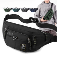 【CW】Men Waist Fanny Pack Belt Sling Chest Bag Travel Multi-Pocket Military Fashion Money Male NylonPouch Purse Bum Hip Bags