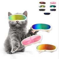 ZZOOI Pet Products Laser Glasses Cat Sunglasses Photo Props Reflection Eye Wear Glasses for Small Dog Cat Cool Pet Accessories 8.3cm