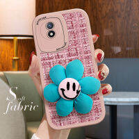 เคสสำหรับ Vivo Y02A Y02T ปลอกหุ้มผ้าดอกไม้สีหลายชั้นปลอกหุ้มผ้าซิลิโคนแบบนิ่มเคสโทรศัพท์