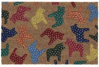 KVÄRKEBY Door mat, indoor, dala horses/natural multicolour 40x60 cm (แฟร์เคียบือ พรมเช็ดเท้าหน้าประตู ในอาคาร, ม้า dala/สีเนเชอรัล หลากสี40x60 ซม.)