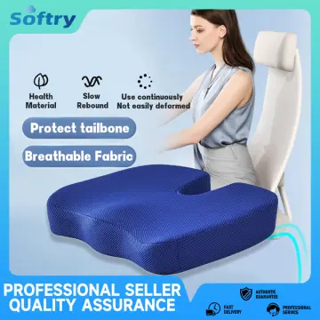 Memory Foam Seat Cushion - Back Pain Relief - Non-Slip Chair Pad Office Car  Desk