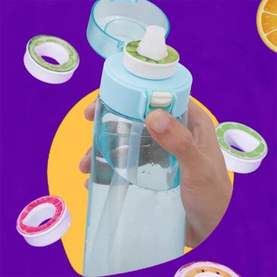 650Ml Flavouring Water Bottle Air Flavored Sugarflavorie Water Bottle with Straw Cup Sports Water Bottle