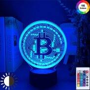 Đèn Ngủ Led Acrylic Bitcoin Cho Phòng Trang Trí Đèn Ngủ Cảm Ứng Cảm Biến 7