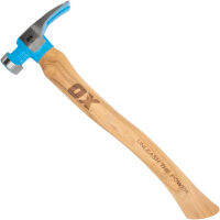 OX TOOLS Pro Series 18 Ounce California Framing Hammer | Hickory Handle 18-Ounce