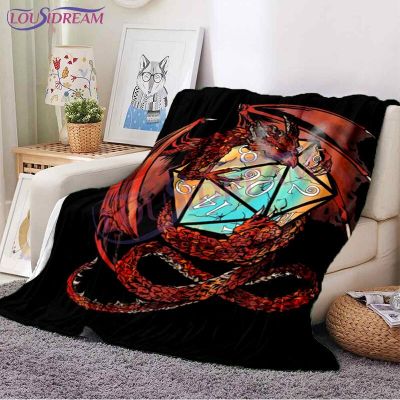 （in stock）D&amp;D D20 Dice Blanket Selimut Bulu Legendary and Fate Lightweight Blanket Plush Soft Blanket for Children and Adults Blanket（Can send pictures for customization）