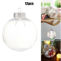 Transparent Christmas Ball Fillable DIY Lightweight Christmas Tree Pendant Creative Xmas Party Decoration GRSA889