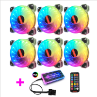 ชุดพัดลม ระบายความร้อน เคส COOLMOON Yupo RGB x6+ปรับไฟ สินค้าใหม่ หม้อแปลงไฟ ส่งเร็ว ประกัน CPU2DAY