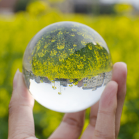 (100 ดีมาก) ลูกบอลคริสตัล ZK30ขนาดใหญ่โปร่งใส Rainbow Photo Crystal Ball เลนส์แก้วประดิษฐ์ Magic Ball ตกแต่งลูก Gift