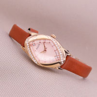 Top Lady Womens Watch Japan Quartz Elegant Rhinestone Fashion Hours Dress celet Real Leather Girl Birthday Gift Julius Box