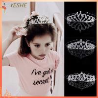 YESHE แฟชั่น รอยัล สำหรับผู้หญิง คริสตัล tiaras แต่งงาน มงกุฎเจ้าหญิงราชินี เครื่องประดับผมเจ้าสาว พลอยเทียม