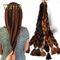 VERVES Synthetic Braiding Hair 82 Inch 165g/pcs Pure Color Jumbo Braid Bulk African Style Hair Extensions