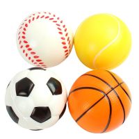 【LZ】♟■  3Pcs Squeeze Sports Ball Toy for Kids Adults Mini Football Basketball Baseball Tennis Stress Ball  Game Party Decoration Balls