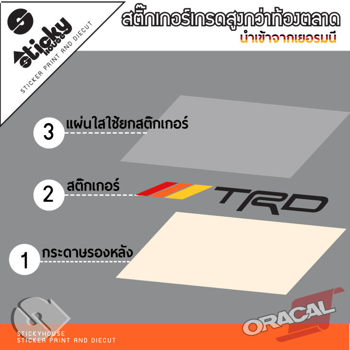 sticker-สติ๊กเกอร์งานไดคัท-ลาย-trd-สติ๊กเกอร์ติดได้ทุกที่-สติกเกอร์แต่งรถ